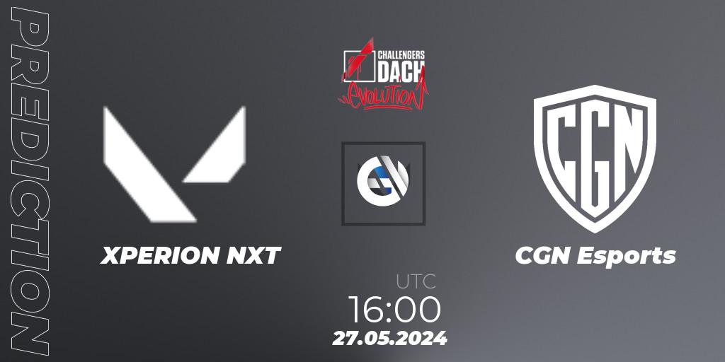 XPERION NXT vs CGN Esports: Match Prediction. 27.05.2024 at 19:00, VALORANT, VALORANT Challengers 2024 DACH: Evolution Split 2