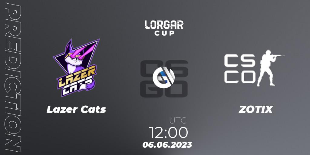 Lazer Cats vs ZOTIX: Match Prediction. 06.06.2023 at 12:00, Counter-Strike (CS2), Lorgar Cup: Ukrainian Closed Qualifier