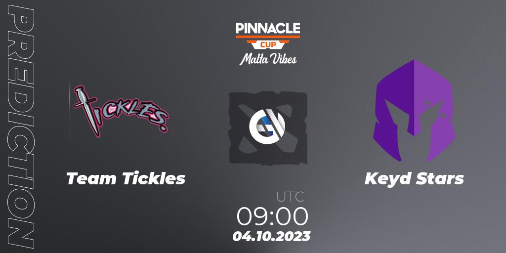 Team Tickles vs Keyd Stars: Match Prediction. 04.10.23, Dota 2, Pinnacle Cup: Malta Vibes #4