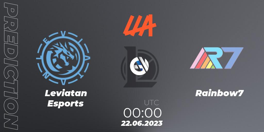 Leviatan Esports vs Rainbow7: Match Prediction. 22.06.2023 at 00:00, LoL, LLA Closing 2023 - Group Stage