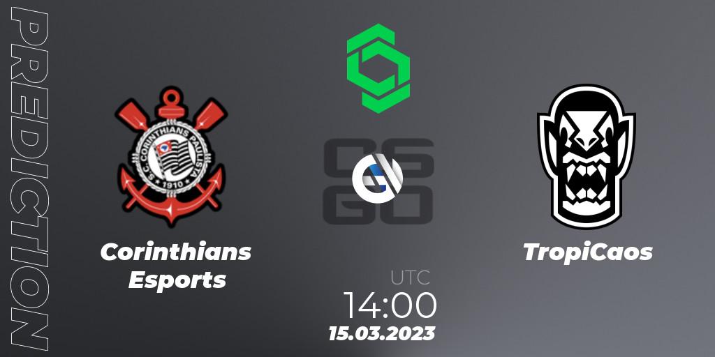 Corinthians Esports vs TropiCaos: Match Prediction. 15.03.2023 at 14:00, Counter-Strike (CS2), CCT South America Series #5