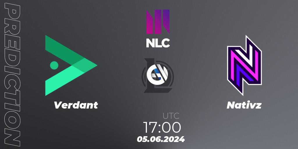 Verdant vs Nativz: Match Prediction. 05.06.2024 at 17:00, LoL, NLC 1st Division Summer 2024