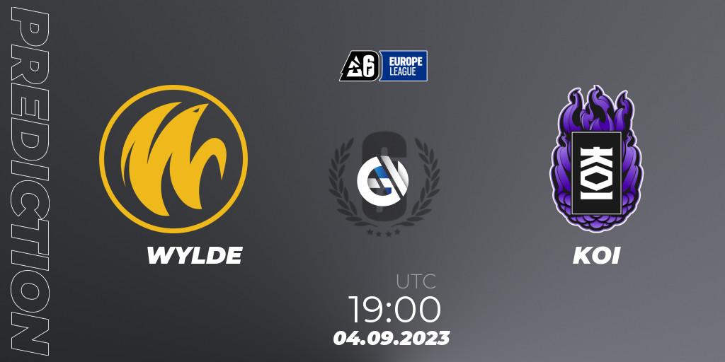 WYLDE vs KOI: Match Prediction. 04.09.2023 at 19:00, Rainbow Six, Europe League 2023 - Stage 2