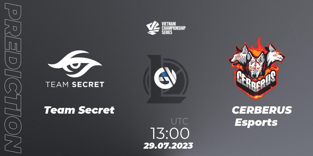 Team Secret vs CERBERUS Esports: Match Prediction. 29.07.2023 at 13:00, LoL, VCS Dusk 2023