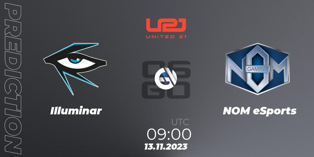 Illuminar vs NOM eSports: Match Prediction. 13.11.2023 at 09:00, Counter-Strike (CS2), United21 Season 8
