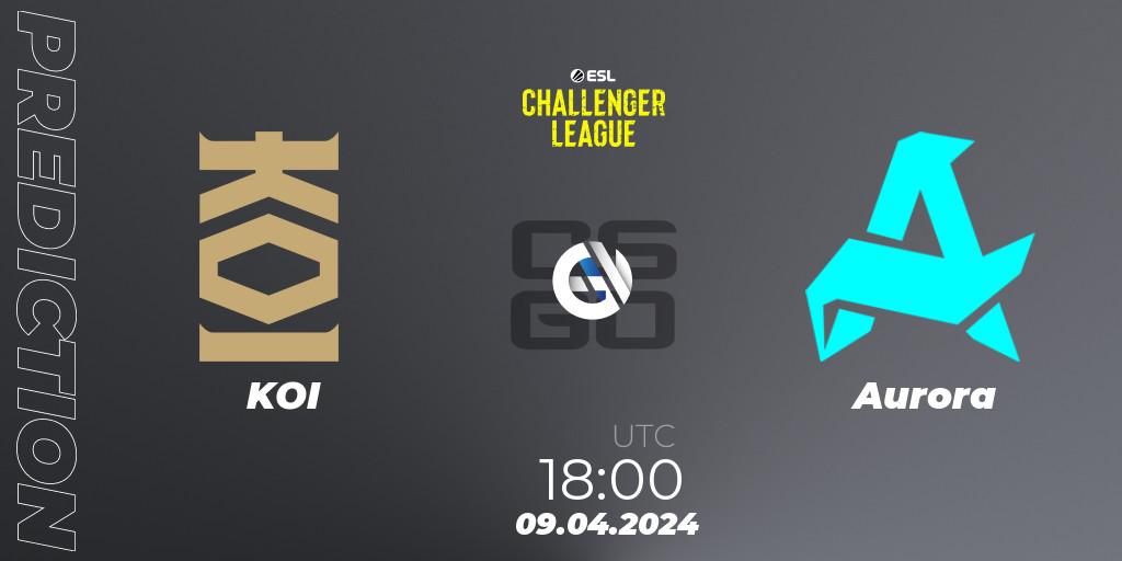 KOI vs Aurora: Match Prediction. 09.04.24, CS2 (CS:GO), ESL Challenger League Season 47: Europe