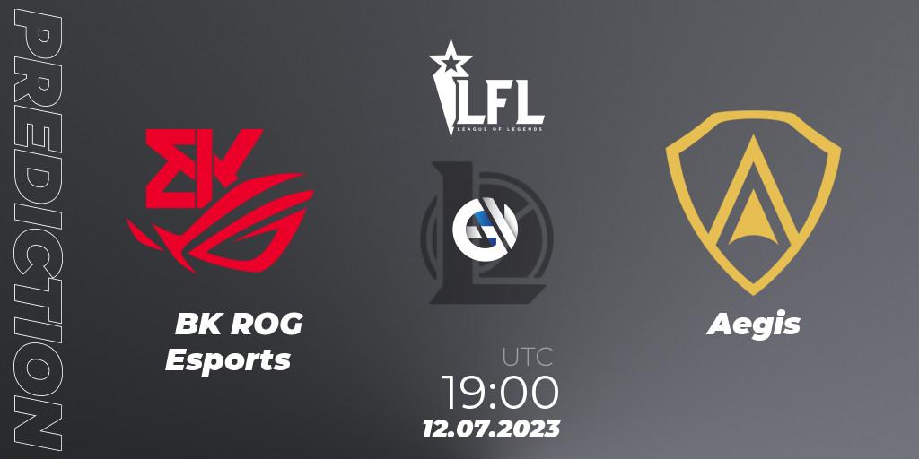 BK ROG Esports vs Aegis: Match Prediction. 12.07.2023 at 19:00, LoL, LFL Summer 2023 - Group Stage