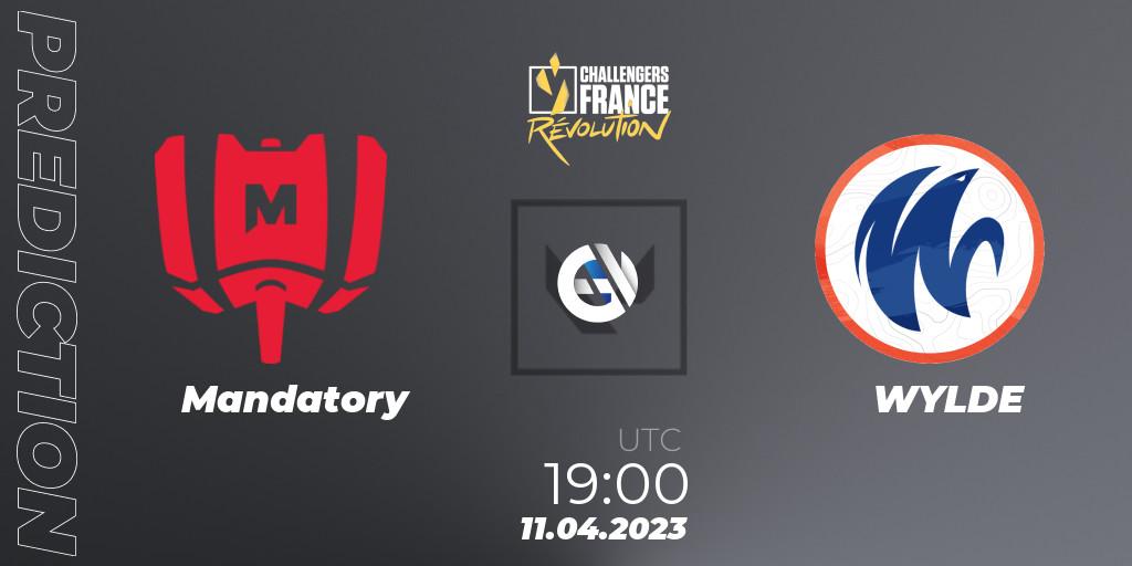 Mandatory vs WYLDE: Match Prediction. 11.04.2023 at 19:10, VALORANT, VALORANT Challengers France: Revolution Split 2 - Regular Season