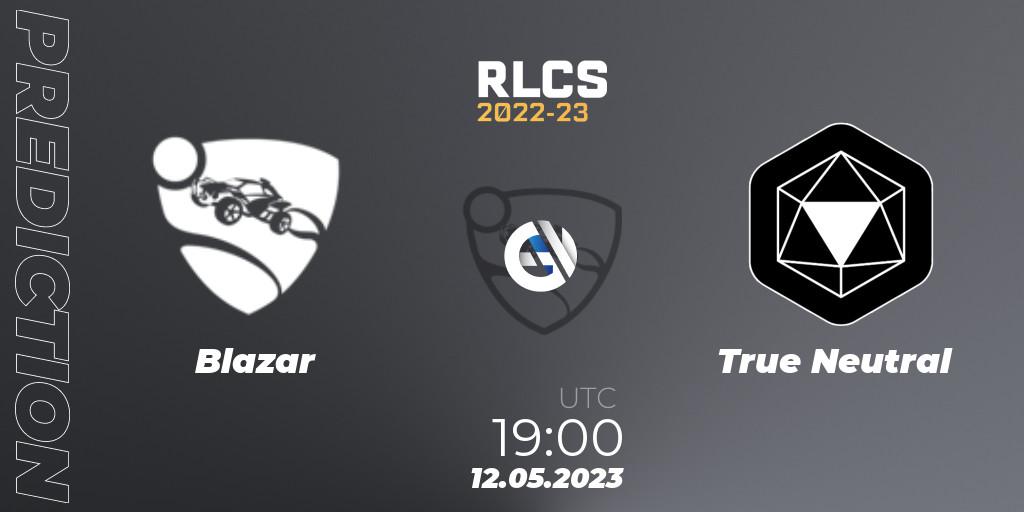 Blazar vs True Neutral: Match Prediction. 12.05.2023 at 19:00, Rocket League, RLCS 2022-23 - Spring: South America Regional 1 - Spring Open