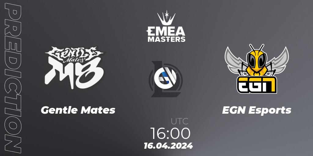 Gentle Mates vs EGN Esports: Match Prediction. 16.04.24, LoL, EMEA Masters Spring 2024 - Play-In