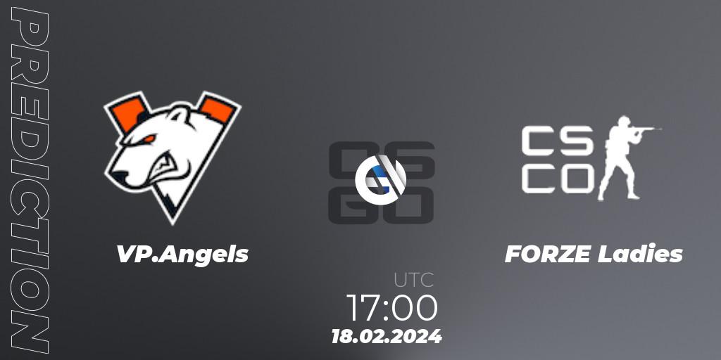 VP.Angels vs FORZE Ladies: Match Prediction. 18.02.24, CS2 (CS:GO), ESL Impact League Season 5: European Division - Open Qualifier #2