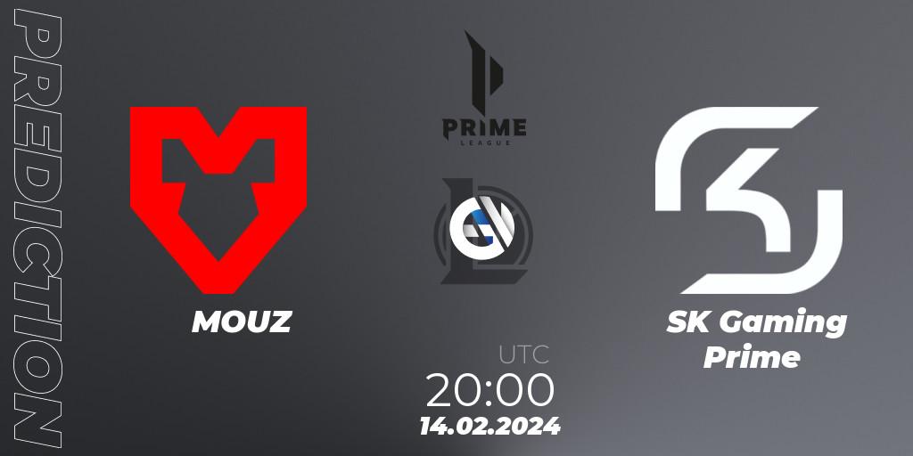 MOUZ vs SK Gaming Prime: Match Prediction. 14.02.24, LoL, Prime League Spring 2024 - Group Stage