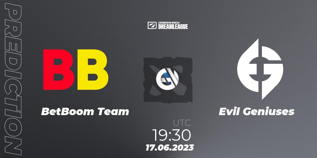 BetBoom Team vs Evil Geniuses: Match Prediction. 17.06.23, Dota 2, DreamLeague Season 20 - Group Stage 2
