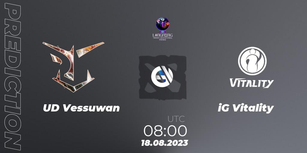 UD Vessuwan vs iG Vitality: Match Prediction. 23.08.23, Dota 2, LingNeng Trendy Invitational