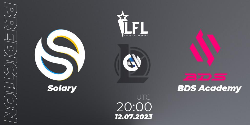Solary vs BDS Academy: Match Prediction. 12.07.23, LoL, LFL Summer 2023 - Group Stage