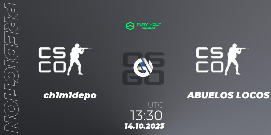ch1m1depo vs ABUELOS LOCOS: Match Prediction. 14.10.2023 at 13:50, Counter-Strike (CS2), PYspace Cash Cup Finals