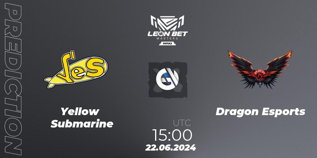 Yellow Submarine vs Dragon Esports: Match Prediction. 22.06.2024 at 15:30, Dota 2, Leon Masters #1