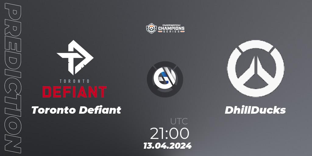 Toronto Defiant vs DhillDucks: Match Prediction. 13.04.24, Overwatch, Overwatch Champions Series 2024 - North America Stage 2 Group Stage