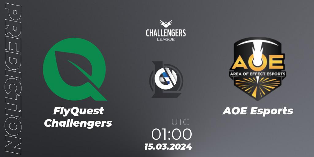 FlyQuest Challengers vs AOE Esports: Match Prediction. 15.03.24, LoL, NACL 2024 Spring - Playoffs