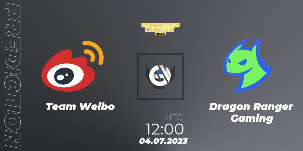 Team Weibo vs Dragon Ranger Gaming: Match Prediction. 04.07.23, VALORANT, VALORANT Champions Tour 2023: China Qualifier