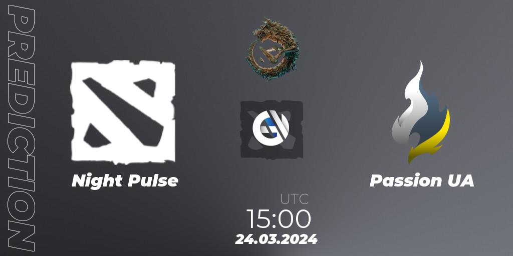 Night Pulse vs Passion UA: Match Prediction. 24.03.24, Dota 2, PGL Wallachia Season 1: Eastern Europe Open Qualifier #2