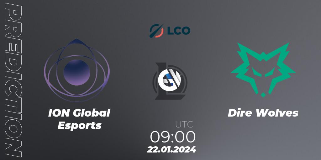 ION Global Esports vs Dire Wolves: Match Prediction. 22.01.24, LoL, LCO Split 1 2024 - Group Stage