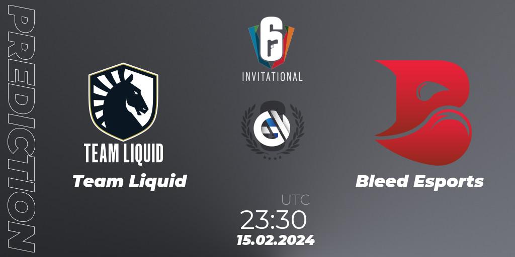 Team Liquid vs Bleed Esports: Match Prediction. 15.02.24, Rainbow Six, Six Invitational 2024 - Group Stage