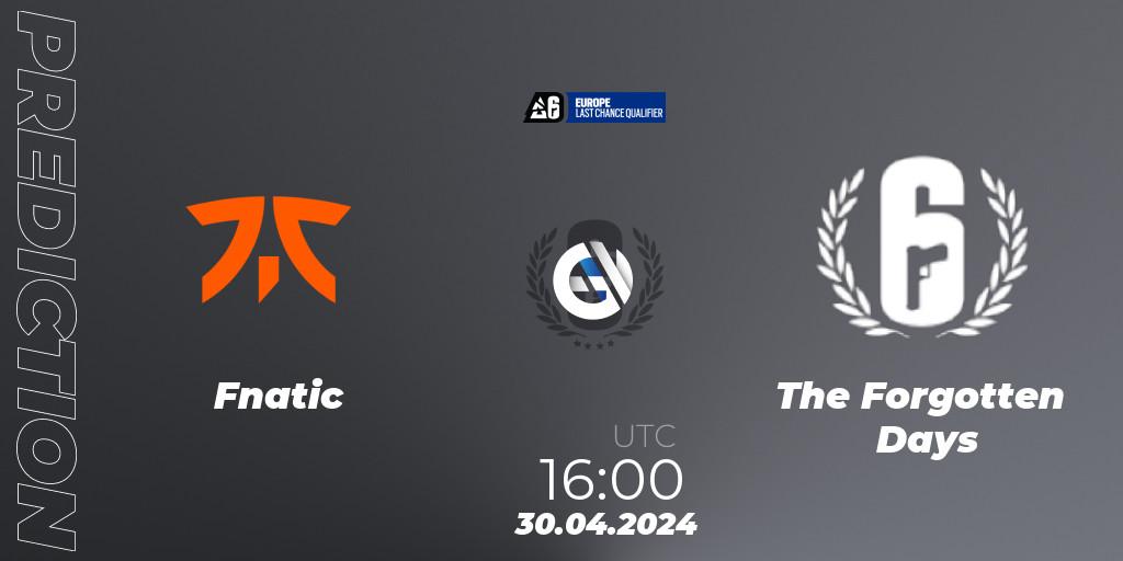 Fnatic vs The Forgotten Days: Match Prediction. 30.04.24, Rainbow Six, Europe League 2024 - Stage 1 LCQ