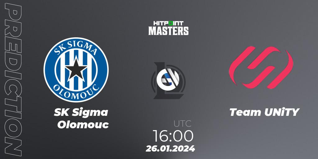 SK Sigma Olomouc vs Team UNiTY: Match Prediction. 26.01.2024 at 16:00, LoL, Hitpoint Masters Spring 2024