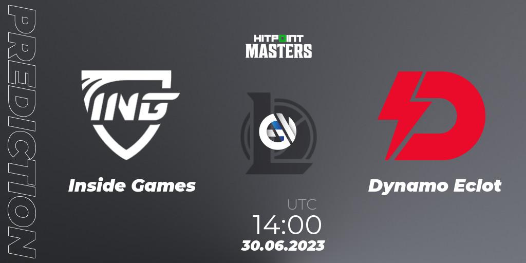 Inside Games vs Dynamo Eclot: Match Prediction. 30.06.2023 at 14:30, LoL, Hitpoint Masters Summer 2023 - Group Stage