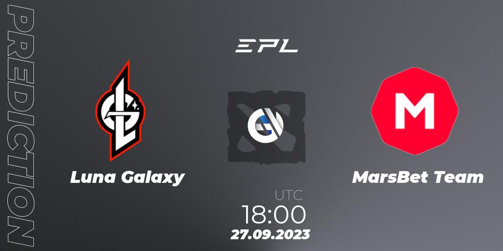Luna Galaxy vs MarsBet Team: Match Prediction. 28.09.23, Dota 2, European Pro League Season 12