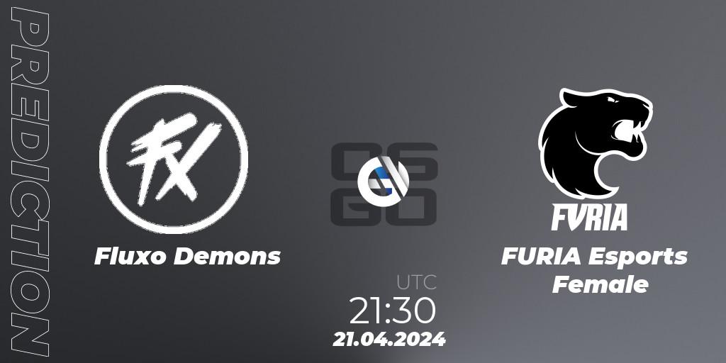 Fluxo Demons vs FURIA Esports Female: Match Prediction. 21.04.2024 at 23:00, Counter-Strike (CS2), CBGE Copa Rio 2024
