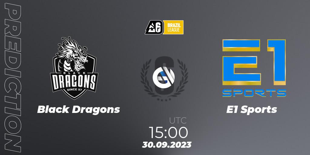 Black Dragons vs E1 Sports: Match Prediction. 30.09.2023 at 15:00, Rainbow Six, Brazil League 2023 - Stage 2