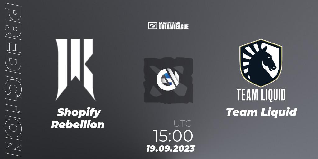 Shopify Rebellion vs Team Liquid: Match Prediction. 19.09.23, Dota 2, DreamLeague Season 21