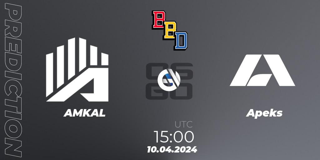 AMKAL vs Apeks: Match Prediction. 10.04.24, CS2 (CS:GO), BetBoom Dacha Belgrade 2024: European Qualifier