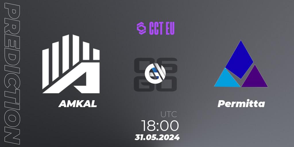 AMKAL vs Permitta: Match Prediction. 31.05.2024 at 18:30, Counter-Strike (CS2), CCT Season 2 Europe Series 4
