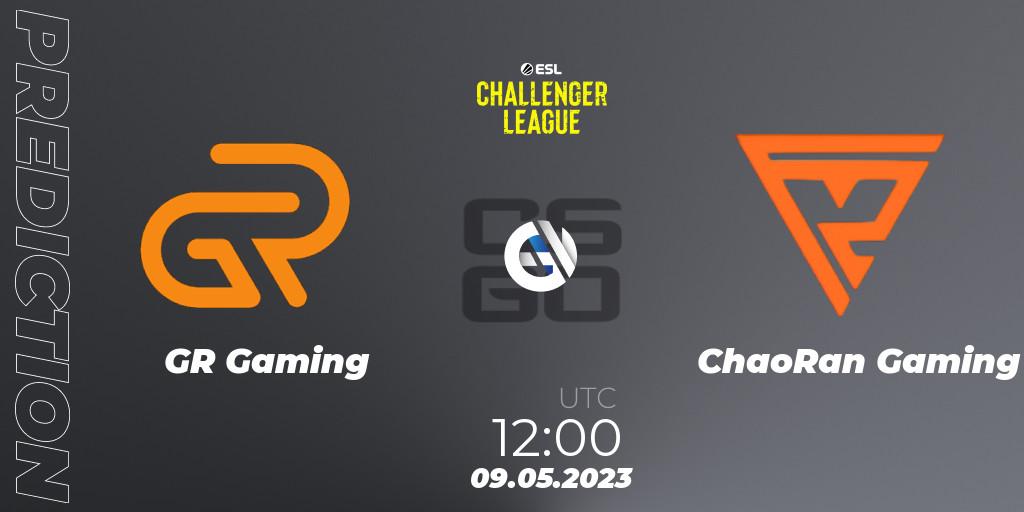 GR Gaming vs ChaoRan Gaming: Match Prediction. 09.05.2023 at 12:00, Counter-Strike (CS2), ESL Challenger League Season 45: Asia-Pacific