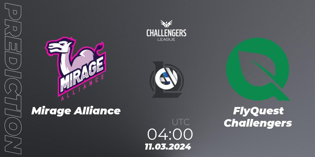 Mirage Alliance vs FlyQuest Challengers: Match Prediction. 11.03.24, LoL, NACL 2024 Spring - Group Stage