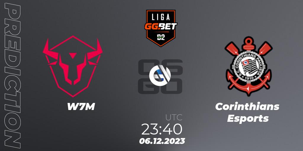 W7M vs Corinthians Esports: Match Prediction. 07.12.2023 at 00:00, Counter-Strike (CS2), Dust2 Brasil Liga Season 2