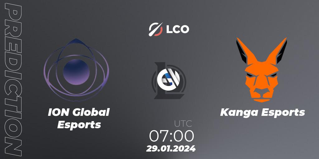 ION Global Esports vs Kanga Esports: Match Prediction. 29.01.24, LoL, LCO Split 1 2024 - Group Stage
