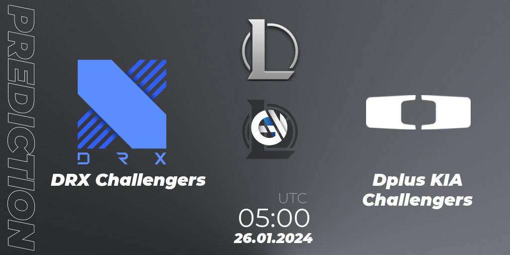 DRX Challengers vs Dplus KIA Challengers: Match Prediction. 26.01.24, LoL, LCK Challengers League 2024 Spring - Group Stage