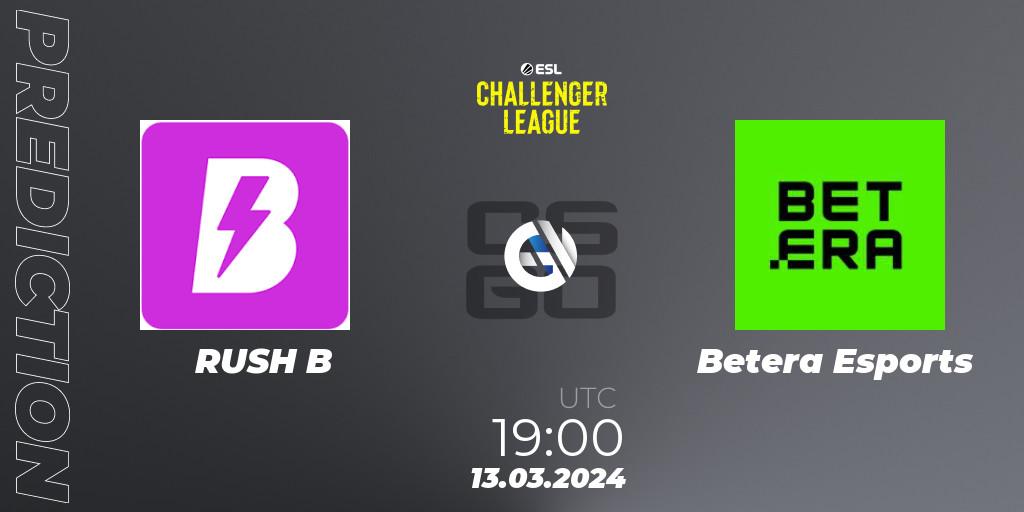 RUSH B vs Betera Esports: Match Prediction. 13.03.24, CS2 (CS:GO), ESL Challenger League Season 47: Europe