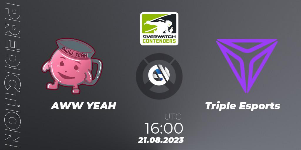 AWW YEAH vs Triple Esports: Match Prediction. 21.08.2023 at 17:30, Overwatch, Overwatch Contenders 2023 Summer Series: Europe