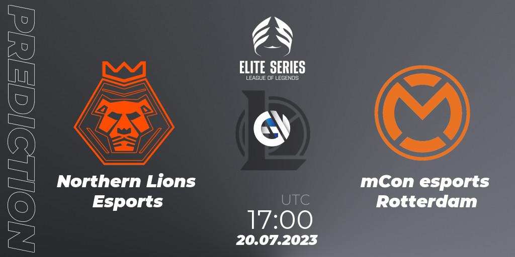 Northern Lions Esports vs mCon esports Rotterdam: Match Prediction. 20.07.23, LoL, Elite Series Summer 2023