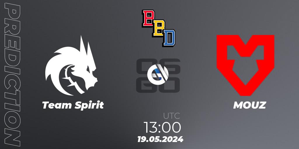 Team Spirit vs MOUZ: Match Prediction. 19.05.2024 at 13:00, Counter-Strike (CS2), BetBoom Dacha Belgrade 2024