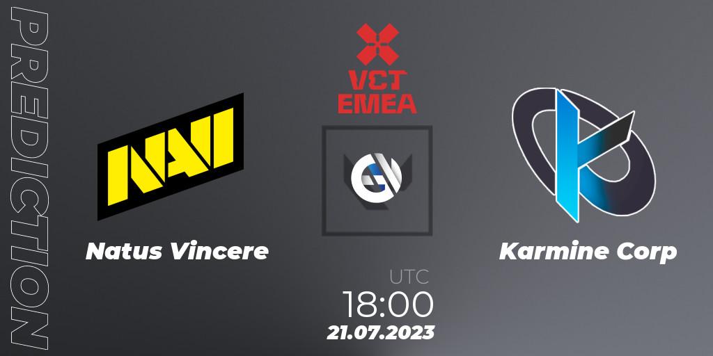 Natus Vincere vs Karmine Corp: Match Prediction. 21.07.2023 at 17:35, VALORANT, VALORANT Champions Tour 2023: EMEA Last Chance Qualifier