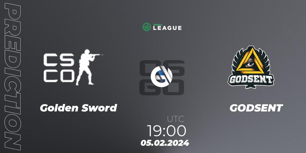 Golden Sword vs GODSENT: Match Prediction. 05.02.24, CS2 (CS:GO), ESEA Season 48: Advanced Division - Europe