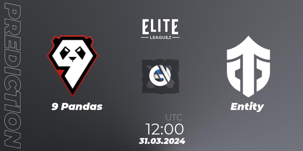9 Pandas vs Entity: Match Prediction. 31.03.24, Dota 2, Elite League: Swiss Stage