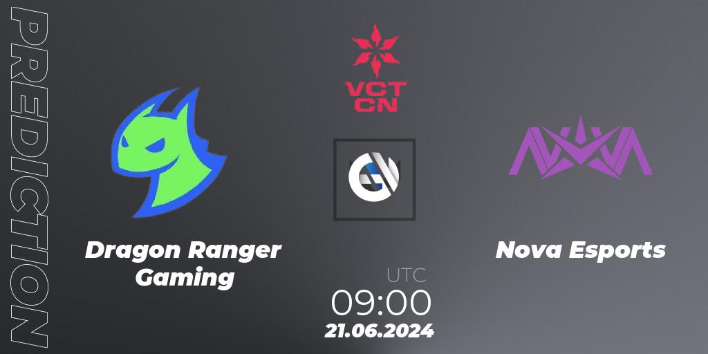 Dragon Ranger Gaming vs Nova Esports: Match Prediction. 21.06.2024 at 09:00, VALORANT, VALORANT Champions Tour China 2024: Stage 2 - Group Stage