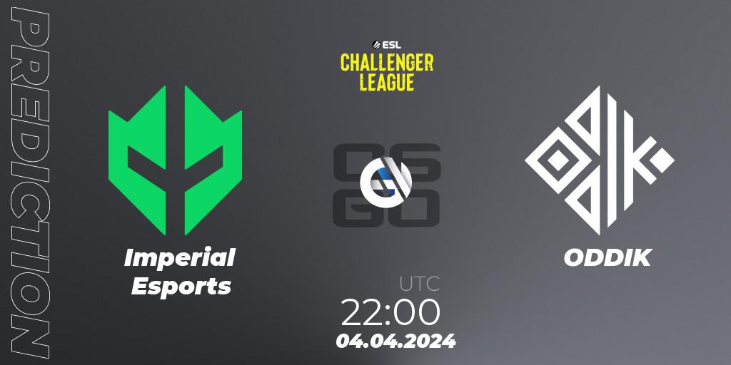 Imperial Esports vs ODDIK: Match Prediction. 04.04.24, CS2 (CS:GO), ESL Challenger League Season 47: South America